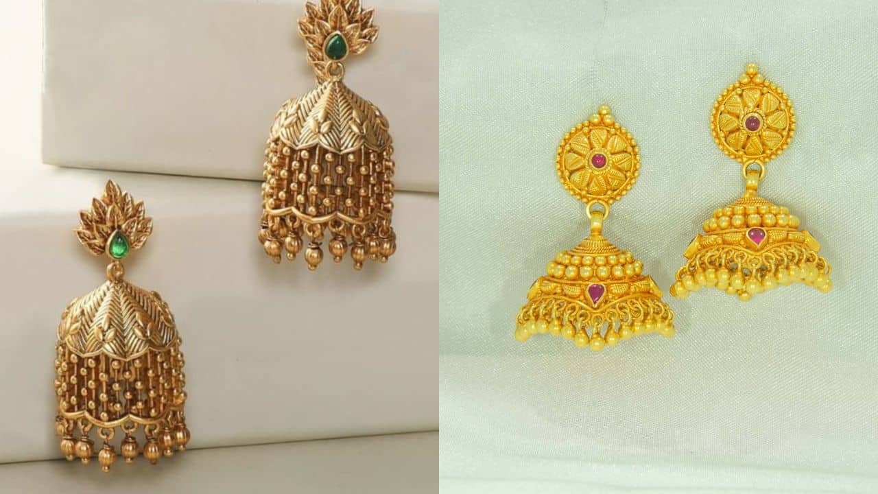 Bridal Gold Jhumka Design