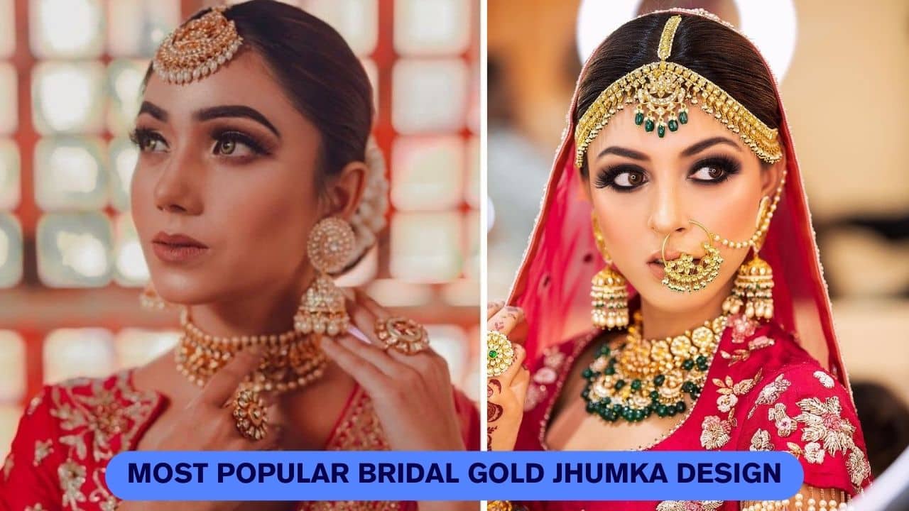 Bridal Gold Jhumka Design