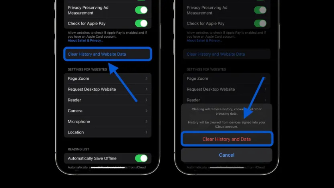 Clear Cache on iPhone for Safari image
